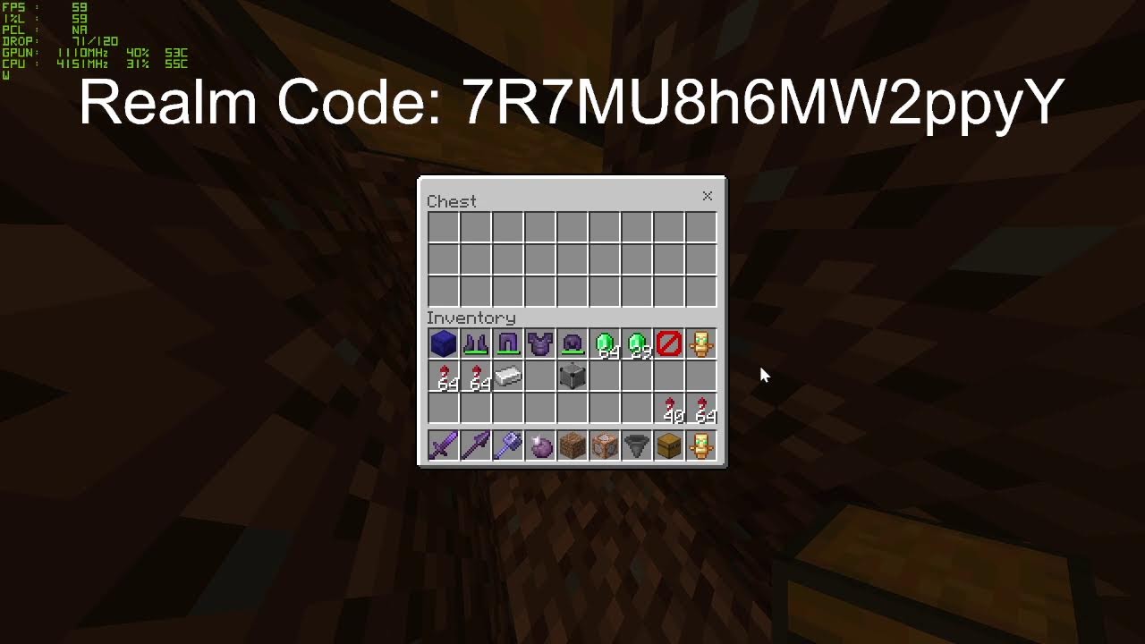 REALM CODE MINECRAFT SURVIVAL (ANYONE CAN JOIN)
