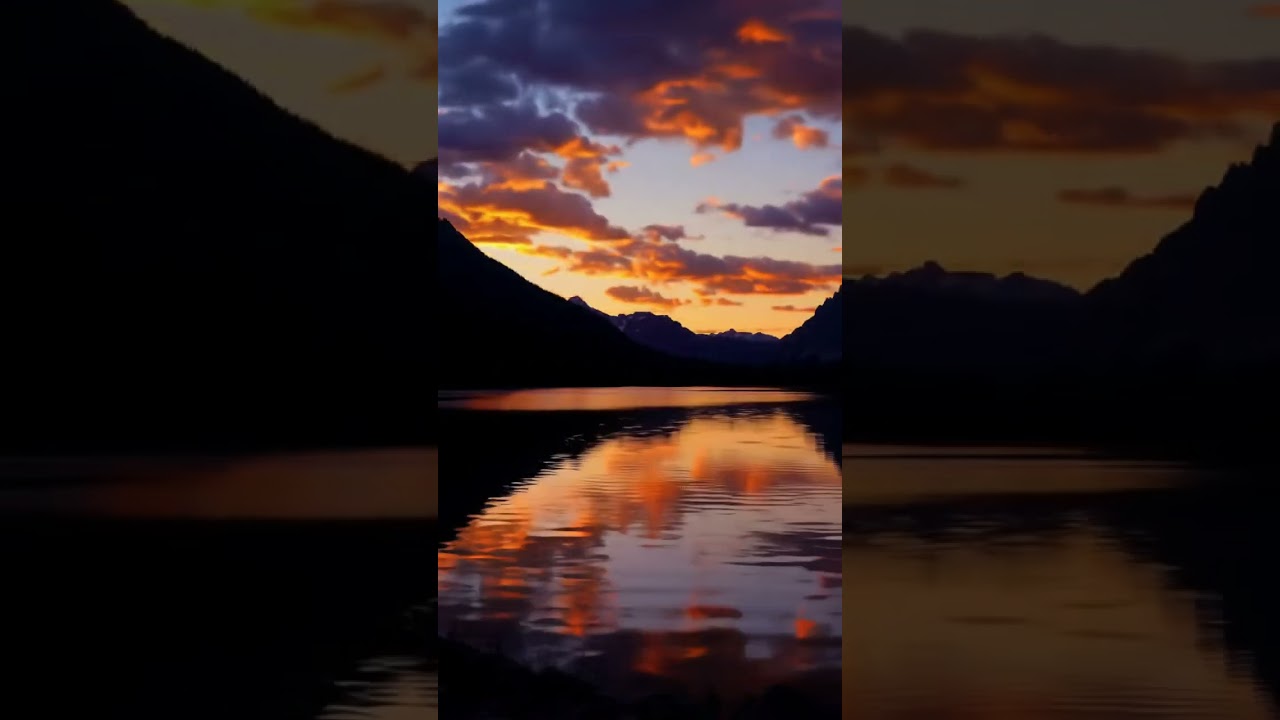 Golden Hour Lake Reflection Timelapse