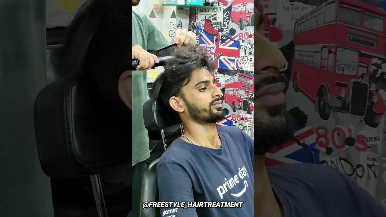 Crazy Curly to Straight Hair Transformation | Hair Straightening
