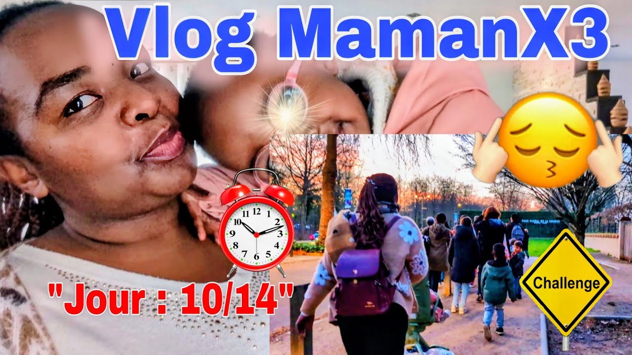 VLOG MAMAN : SORTIE MAGNIFIQUE PARC LUMINEUX  : Un challenge de maman complètement fous 🤣