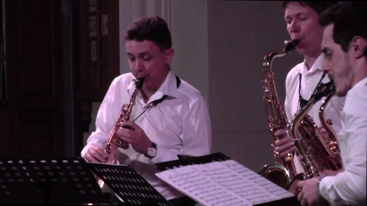 Russian Saxophone Quartet - J.S. Bach. Italian Concerto, 2nd mov.
