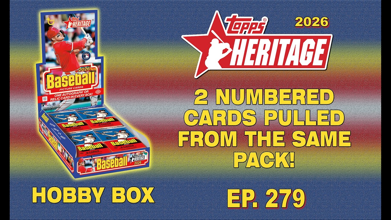 FIRST LOOK! 2026 Topps Heritage Hobby Box - 1977 Throwbacks! 2 Numbered Cards In One Pack!
