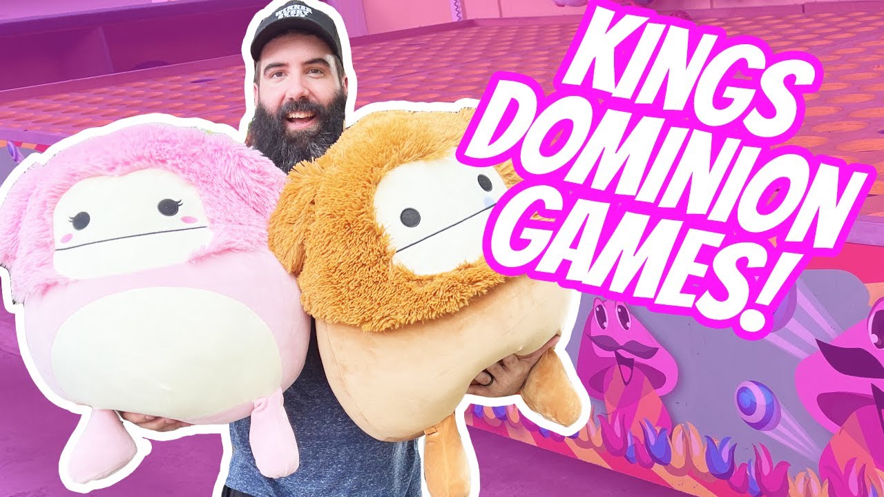 Big Squishmallow Wins at Kings Dominion Carnival Games!