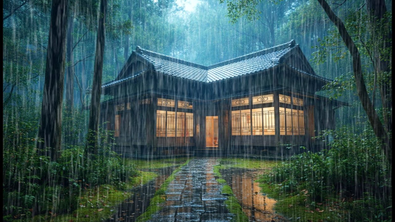 Relax and Sleep with Rain Sound Thunderstorms | Deep Sleep & Stress Relief