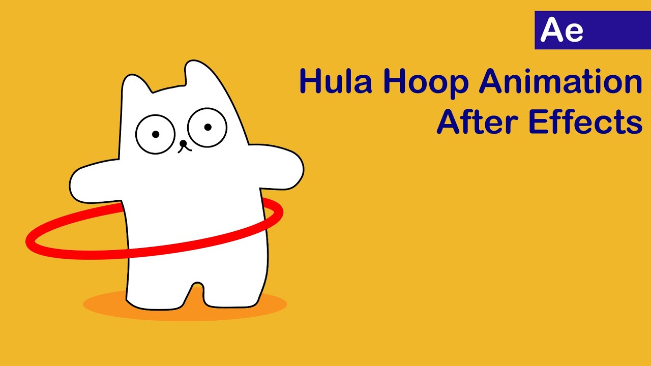 Character Animation, HulaHoop : After Effects Tutorial (Set Matte, Linear Wipe)
