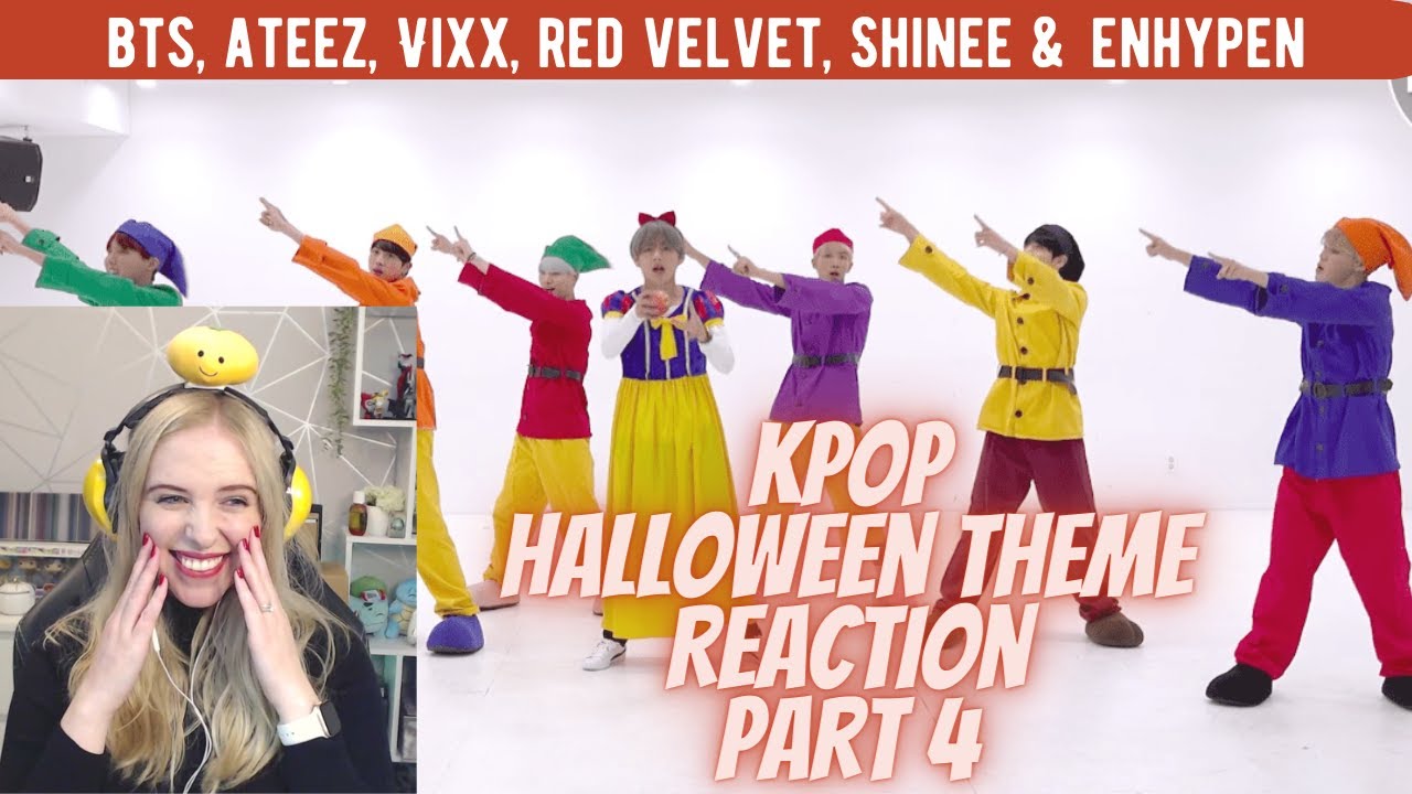 Halloween Special! Reacting to Kpop (Part 4) (BTS, ATEEZ, RED VELVET, VIXX, SHINEE & ENHYPEN)