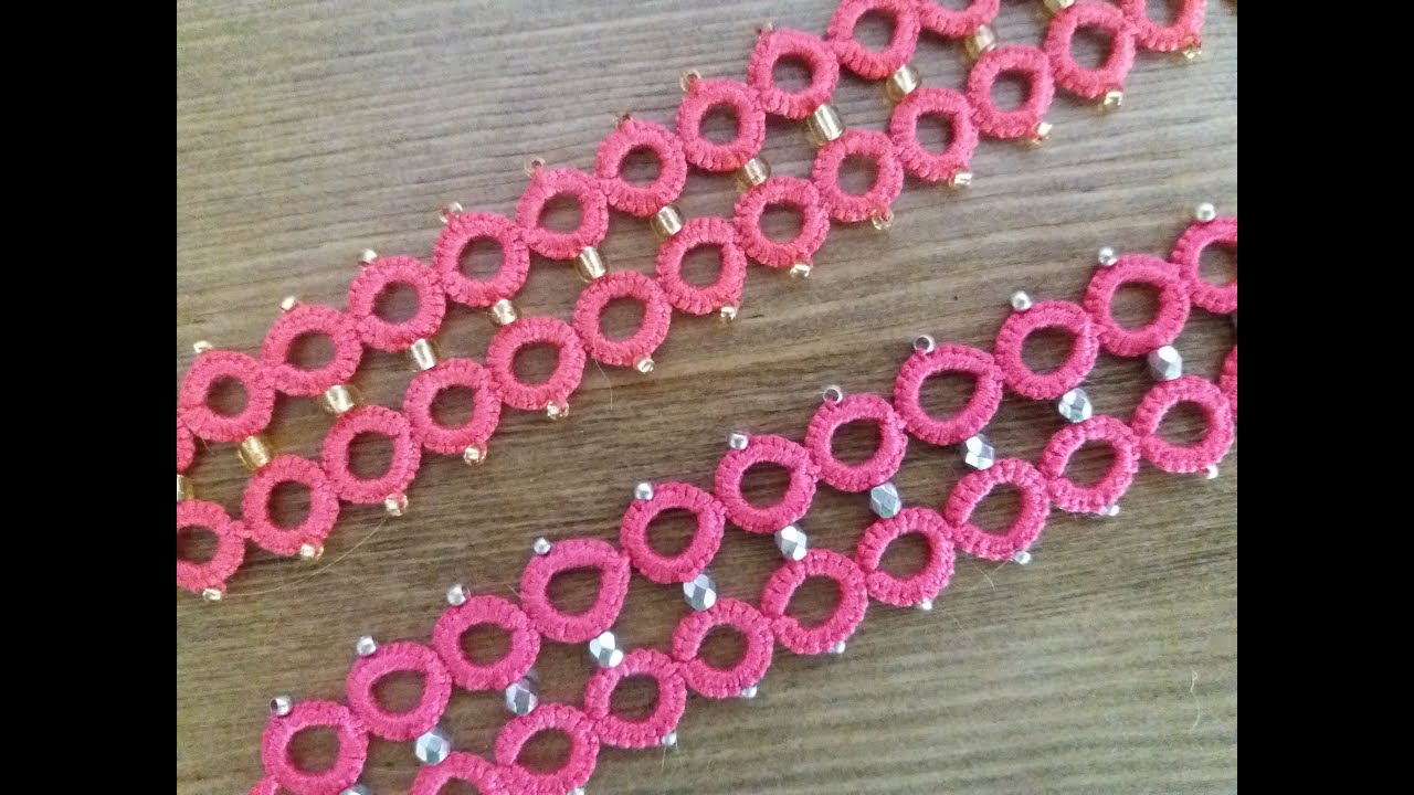 Pulsera doble de frivolitè