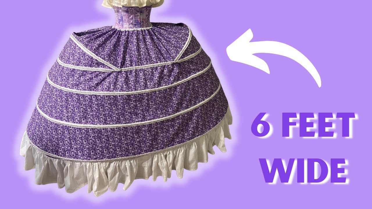 I made 6ft wide Grand Pannier for cosplay || 18th Century Costume