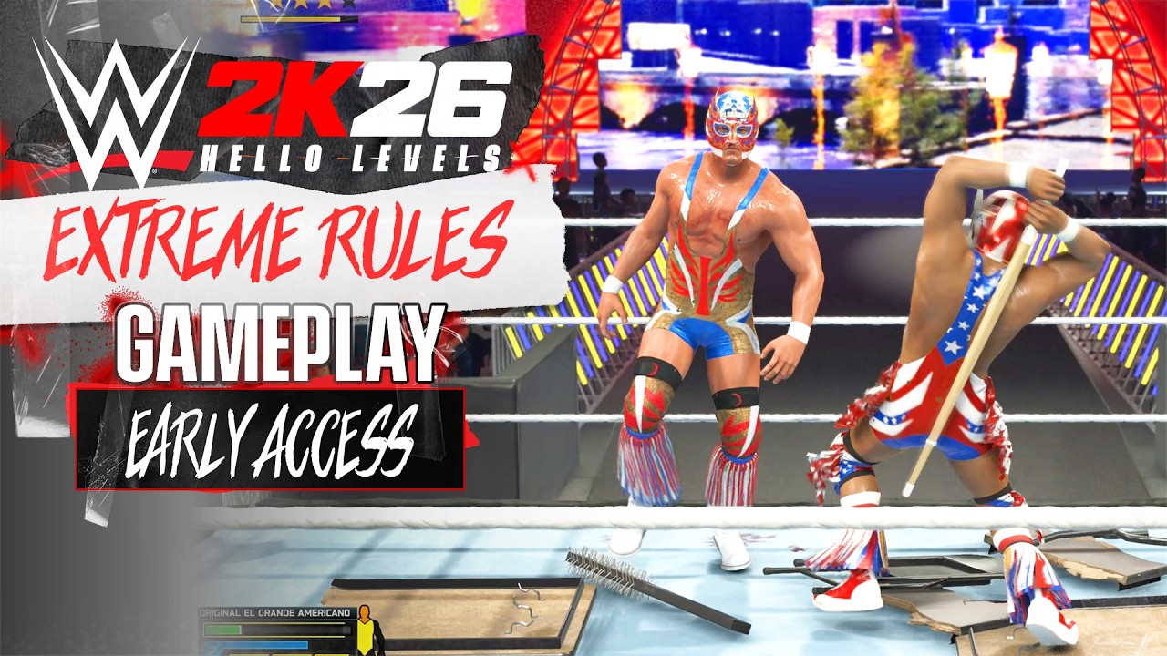WWE 2K26 Battle Of El Grande Americano - Extreme Rules Match Gameplay - Early Access