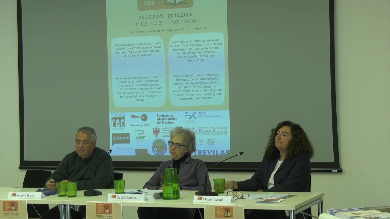 Convegno Innesti - Archivi di comunità 2025 | 20.10.2025 | Mattina