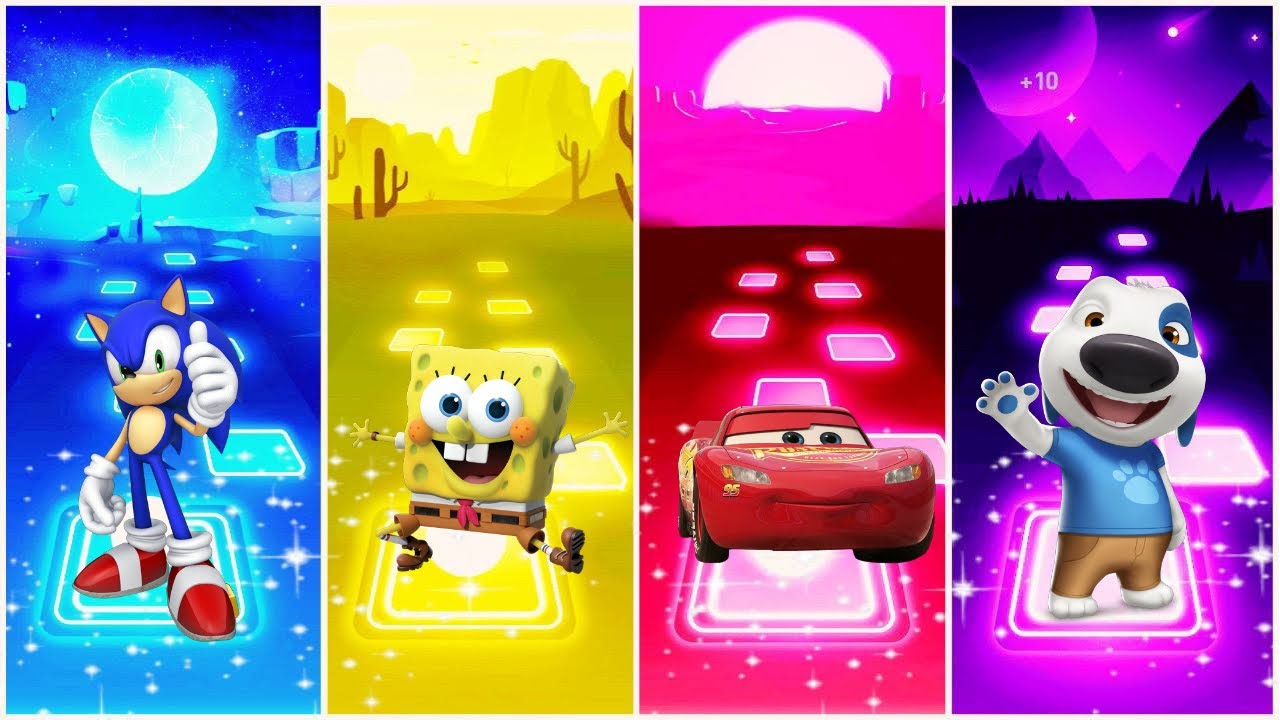 Sonic, SpongeBob, McQueen?! 😱 | Tiles Hop Challenge