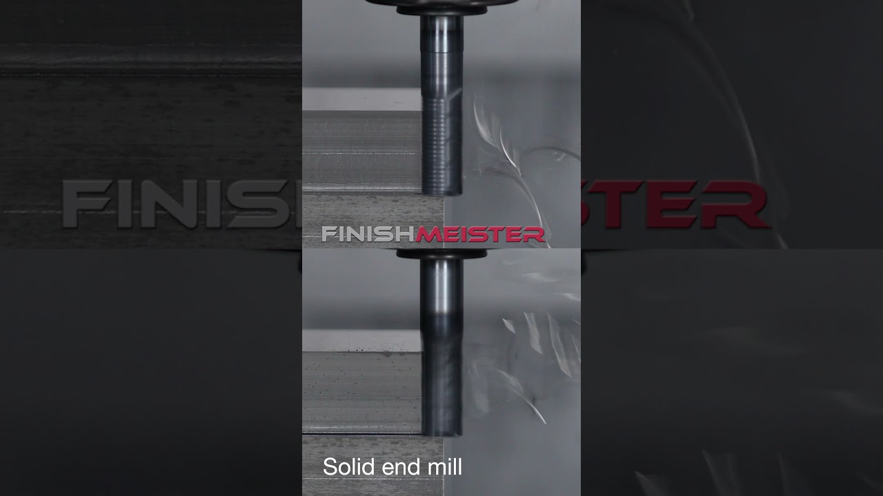 We tried rough machining with a no chattering end mill, the machined surface was incredible!  #cnc