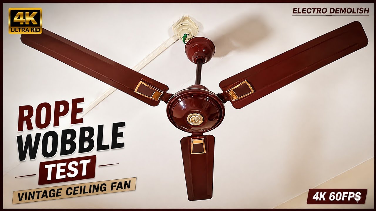 Ceiling Fan Falling on Fire 🔥| Rope Wobble | Part 66 | 4K60fps