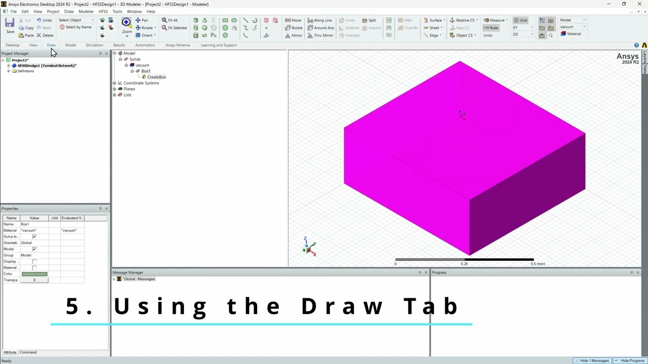 Getting Started with Ansys HFSS - AEDT UI Tutorial
