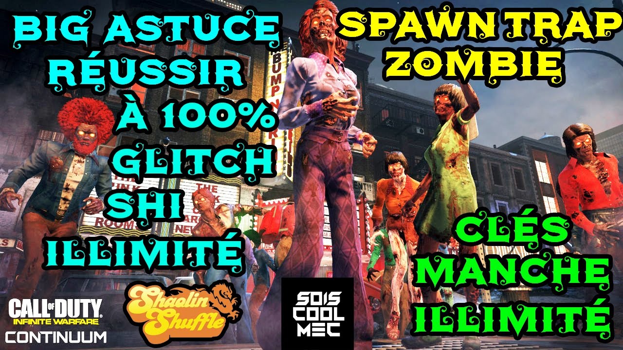 Big Astuce! Réussir à 100% le Shi Illimité! + Spawn Trap Zombie! Clés Illimité! Shaolin Shuffle!
