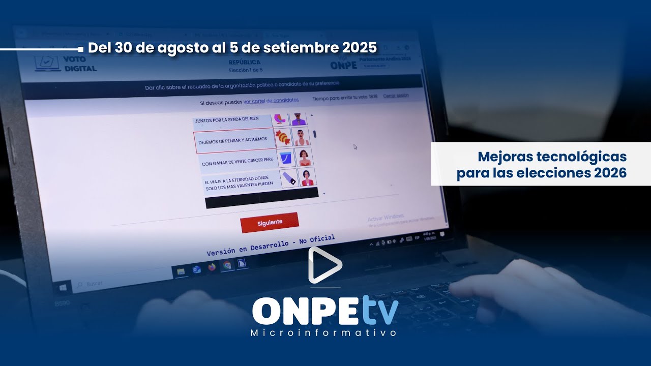 ONPE TV: Microinformativo del 5 de setiembre de 2025