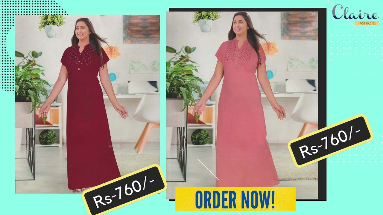 Affordable & Stylish Cotton Nighties [ Order now ]