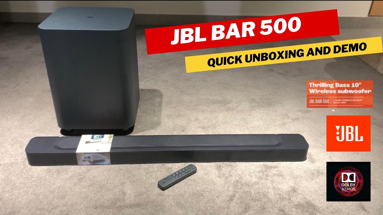 JBL Bar 500 Dolby Atmos & MultiBeam Surround Sound l Quick Unboxing & Test 