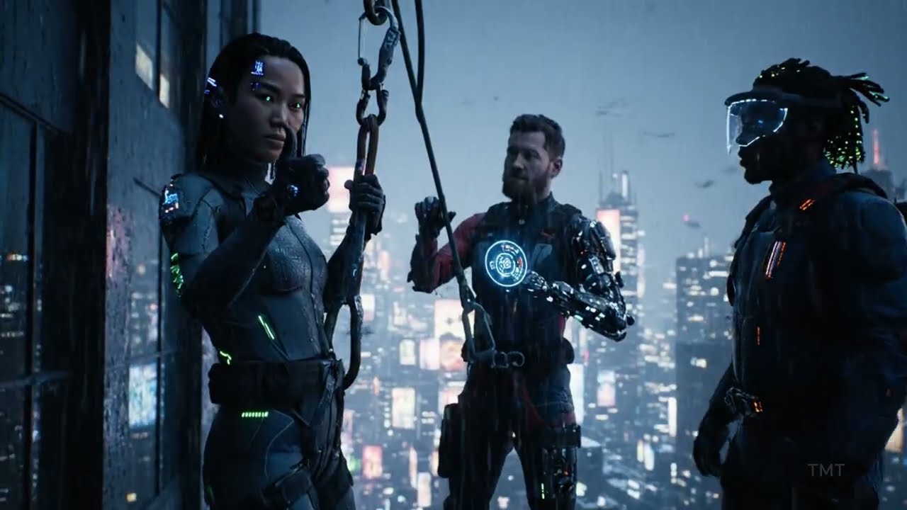 A Glimpse of Earth Transformed into a Cyberpunk World