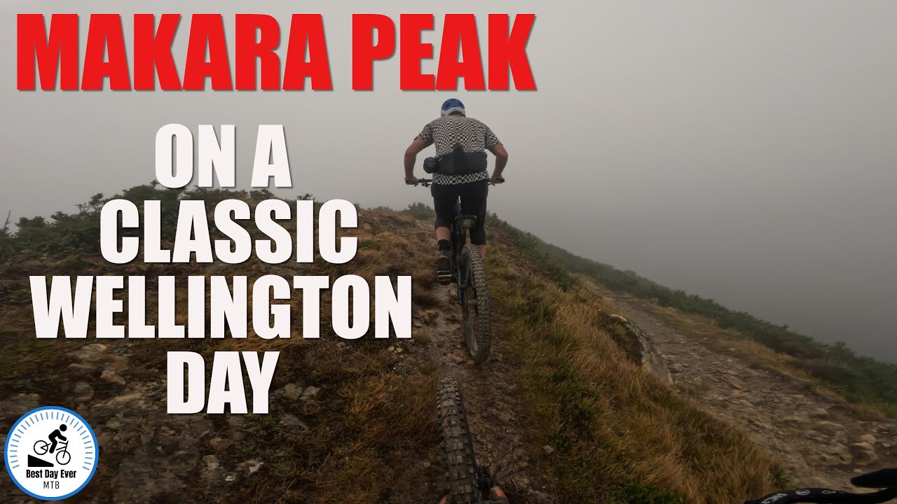 Makara Peak Mountain Bike Park on a classic Wellington day.