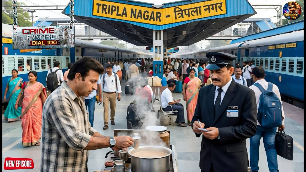 पुलिस वाले फरार अपराधी को पड़ने के लिए रेलवे स्टेशन पर बने चाय वाला और टीटी || Crime Patrol ||