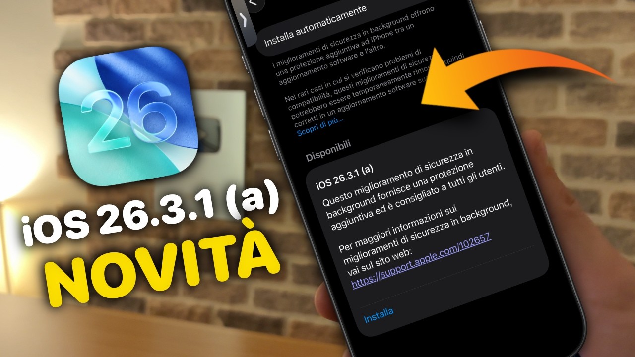 &Egrave; uscito iOS 26.3.1 (a)! 🚨 Aggiorna SUBITO il tuo iPhone (Ecco come installarlo) #ios26