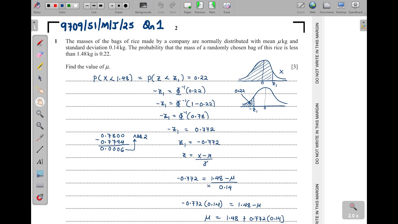 9709/51/M/J/25 - MATHEMATICS PROBABILITY & STATISTICS  PAPER 51 MAY/JUNE 2025 PART 1 (QNs 1 - 3)