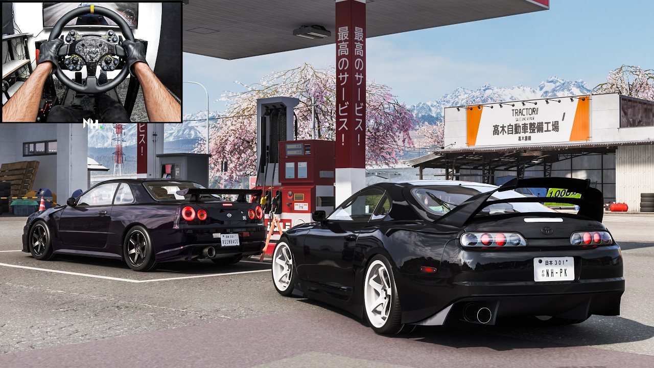 Toyota Supra MK4 & Nissan Skyline R34 GTR CONVOY | Forza Horizon 6 | Steering Wheel Gameplay