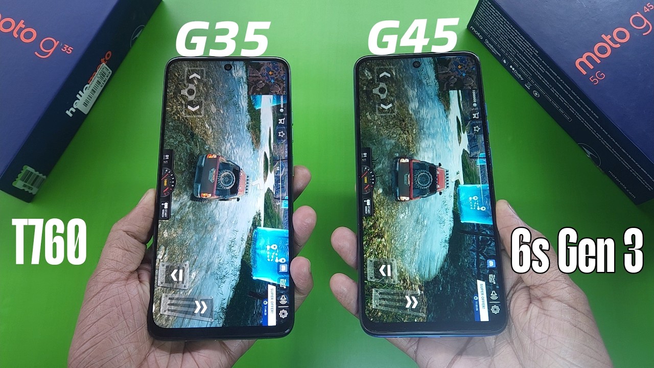 Moto G35 vs Moto G45 Speed Test with AnTutu, Gaming (T760 vs 6s Gen 3)
