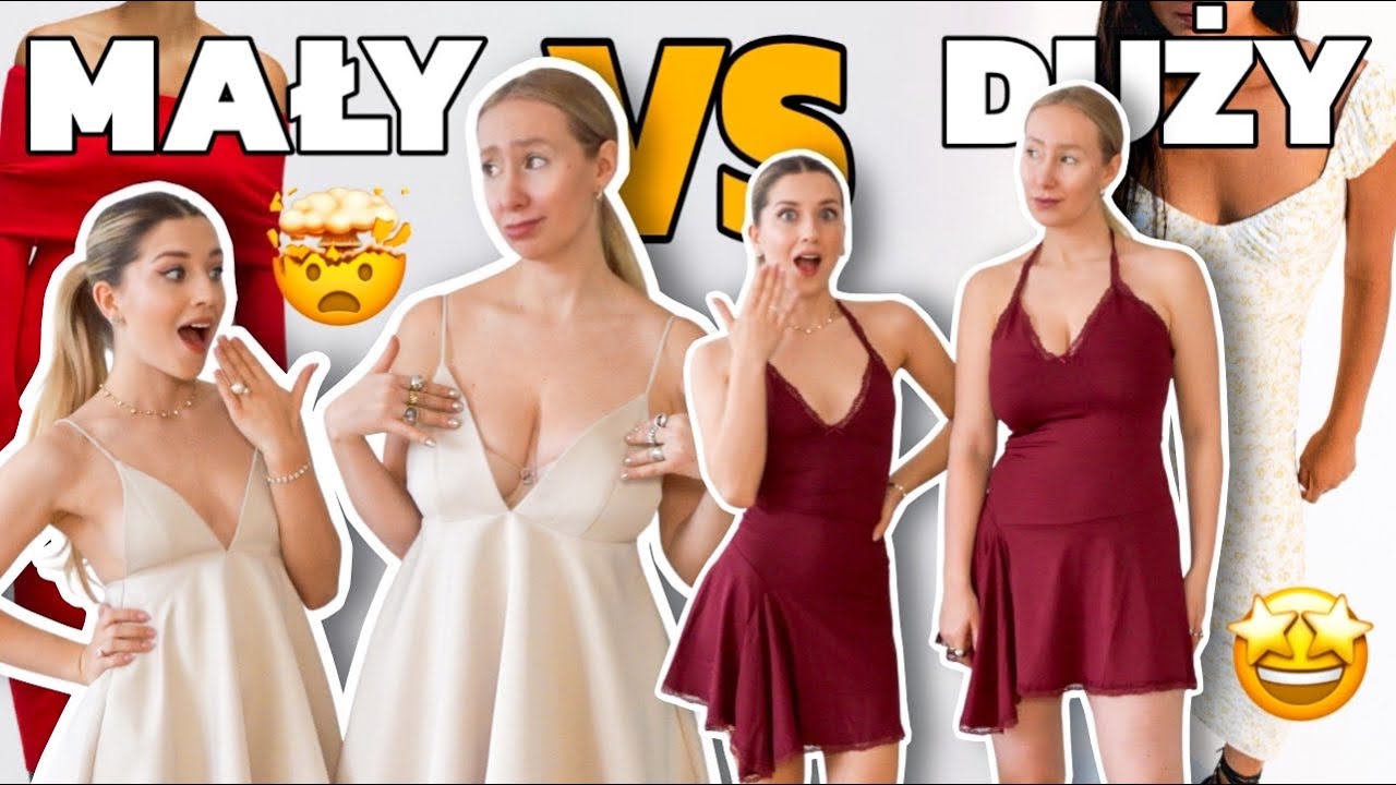 MAŁY VS DUŻY BIUST - MIERZYMY SUKIENKI ❤️‍🔥