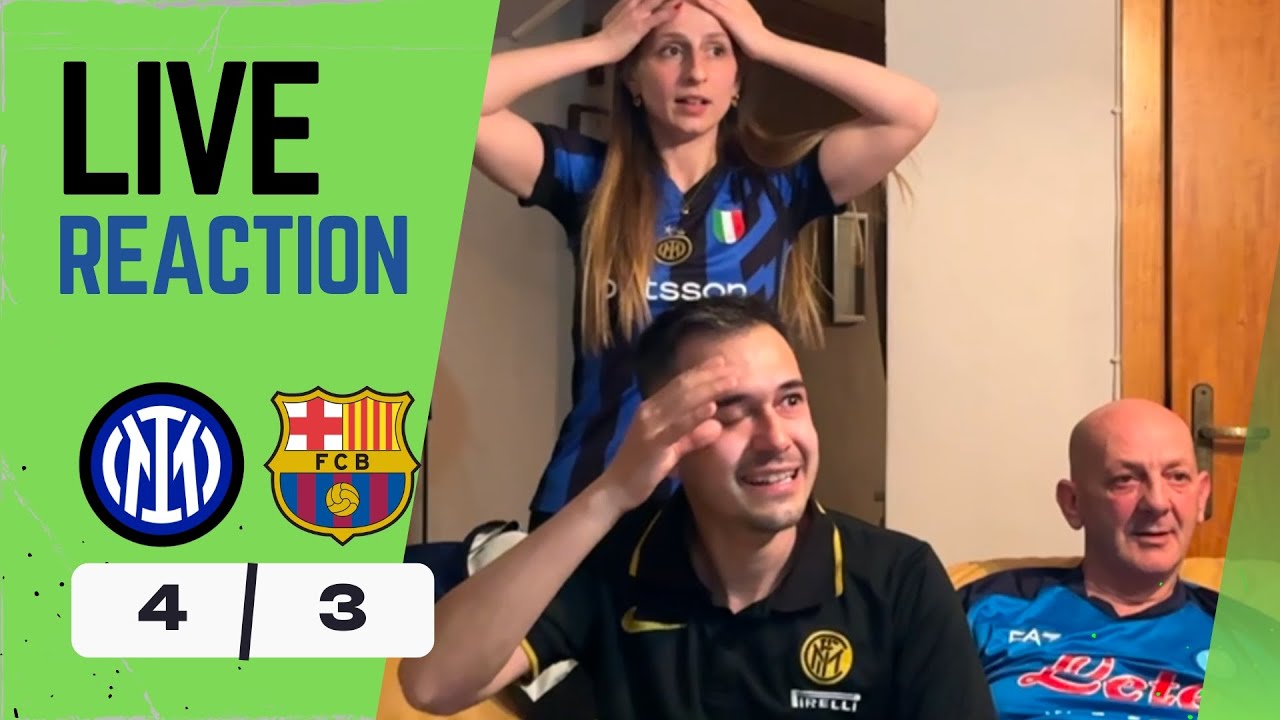 A RISCHIO INFARTO 😱 INTER-BARCELLONA 4-3 la live reaction