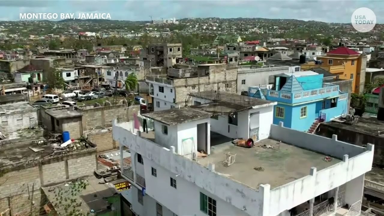 Raw Hurricane Melissa footage via drone shows damage, flooding in aftermath of Category 5 storm