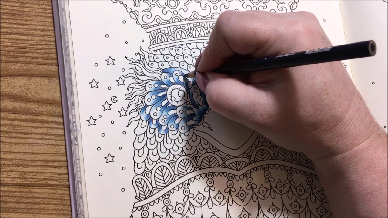 Adult Coloring  Magical Dawn Royal Bird, Part 1