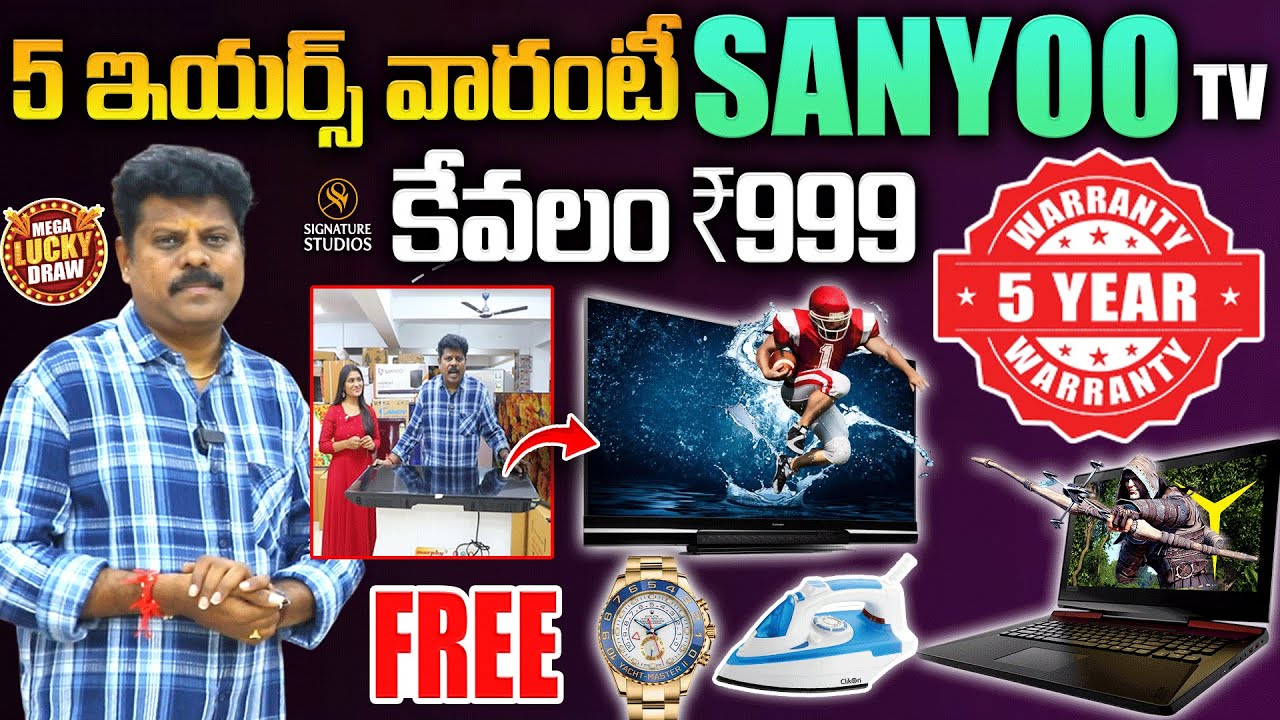 Cheap and Best Sanyoo Smart TV| Buy One Get 10 FREE |  Make in india Smart Ledtv |@Signature Studios