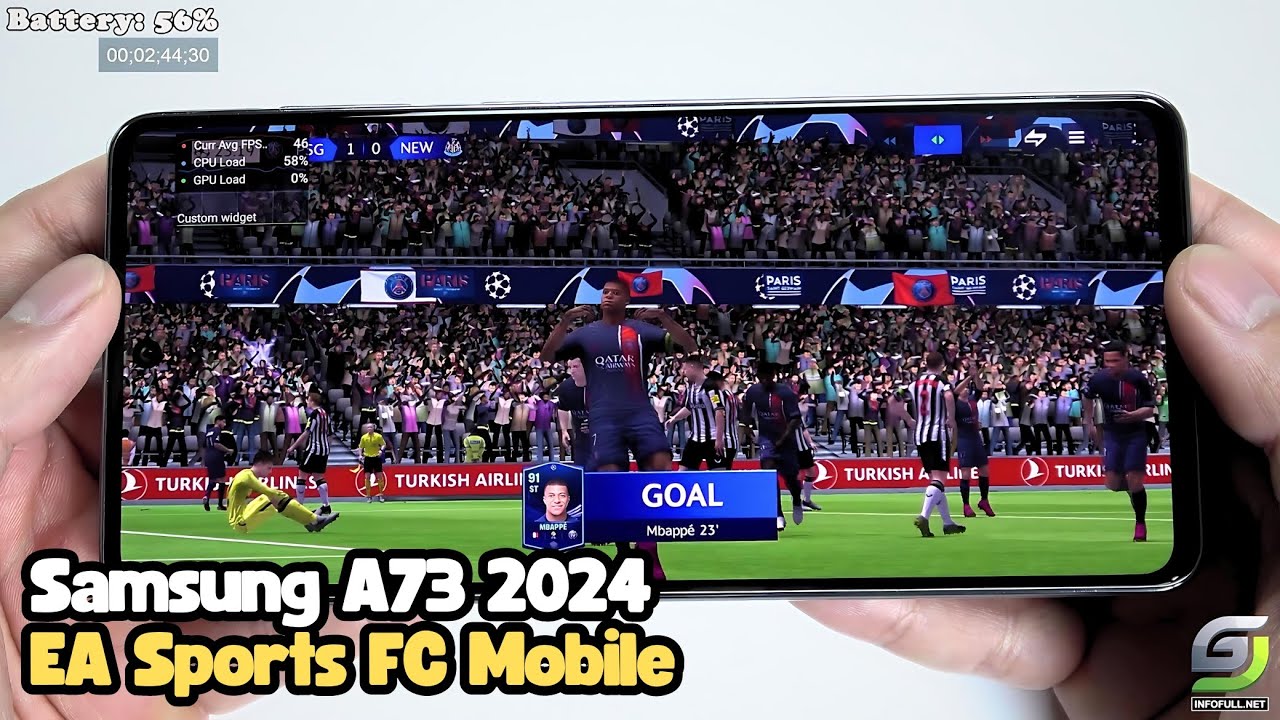 Samsung Galaxy A73 test game EA SPORTS FC MOBILE 24