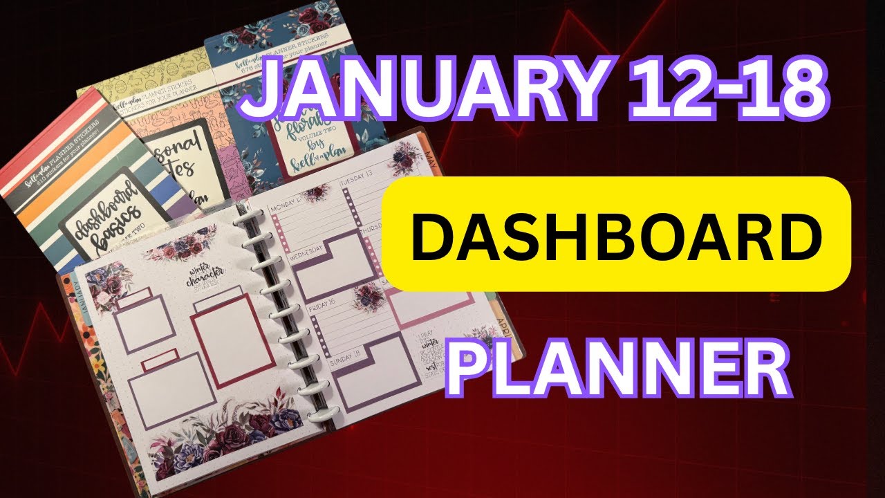 Plan With Me—Dashboard Weekly Spread Jan 12-18