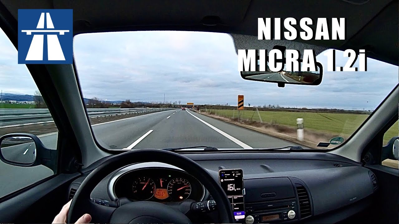 2007 Nissan Micra | 1.2 i | POV Top Speed Drive on German Autobahn