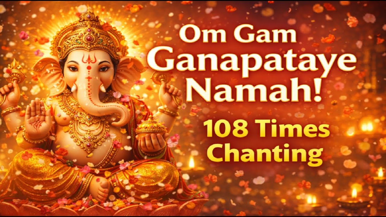 శ్రీ వినాయక 108 జపం | ఓం గం గణపతయే నమః | విఘ్న నివారణ మంత్రం | Shri Vinayaka Mantra Remove Obstacles