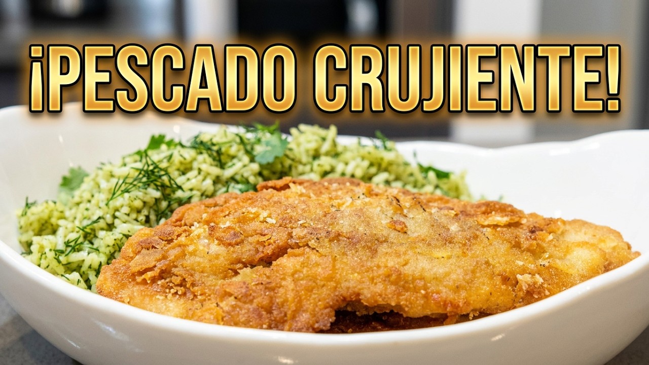 Pescado empanizado y arroz verde para Norouz - Año Nuevo Persa Sabzi polow ba Mahi