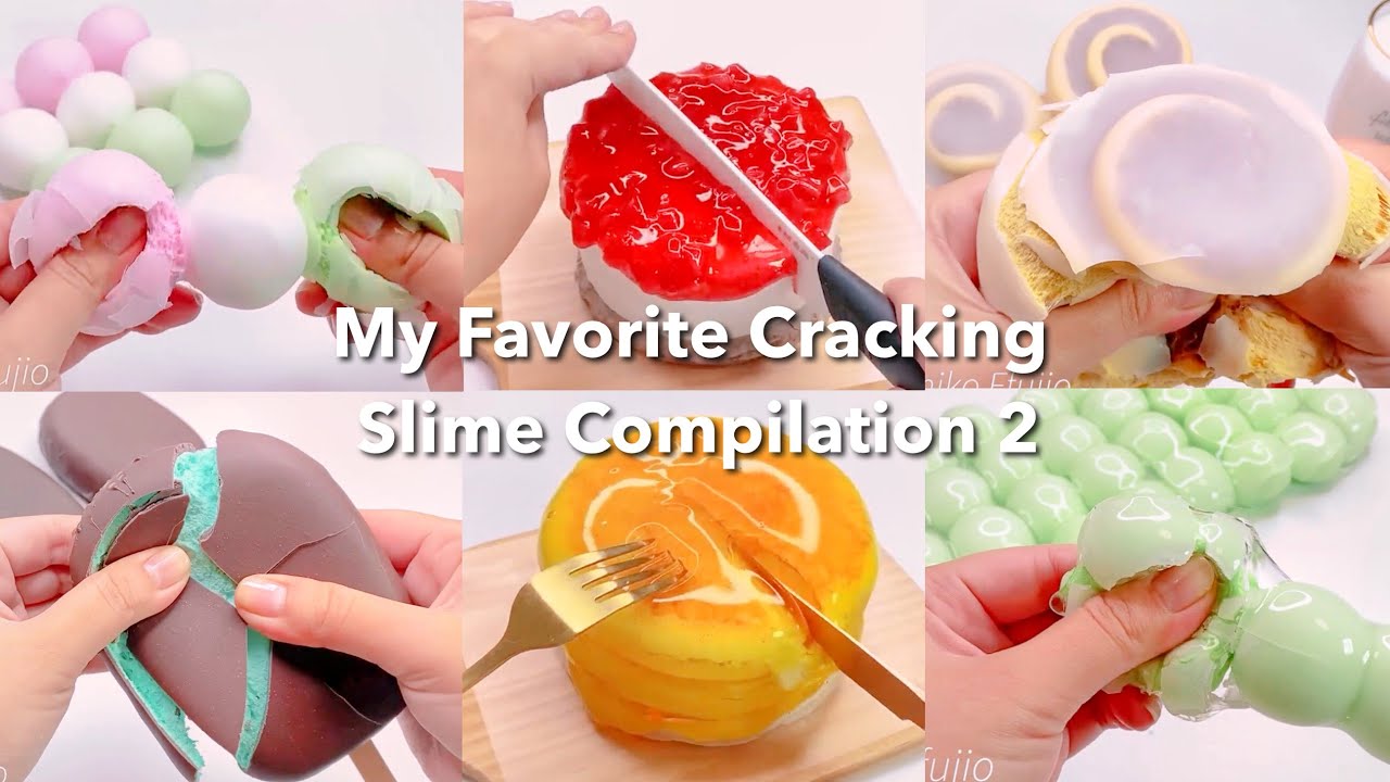 【ASMR】お気に入りクラッキングスライムまとめ２【音フェチ】My Favorite Cracking Slime Compilation２