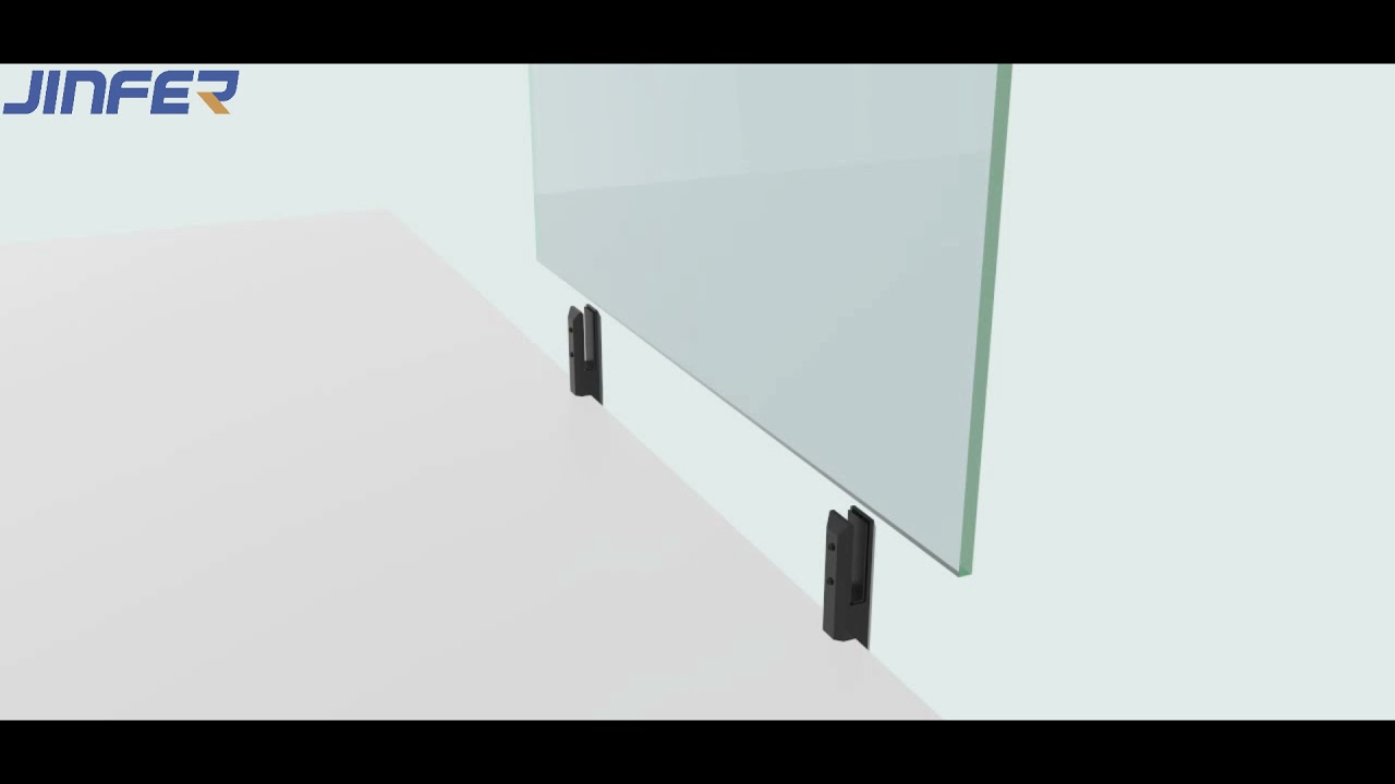 Glass Spigot Edge Mount Matte Black Spigot Frameless Glass Railing