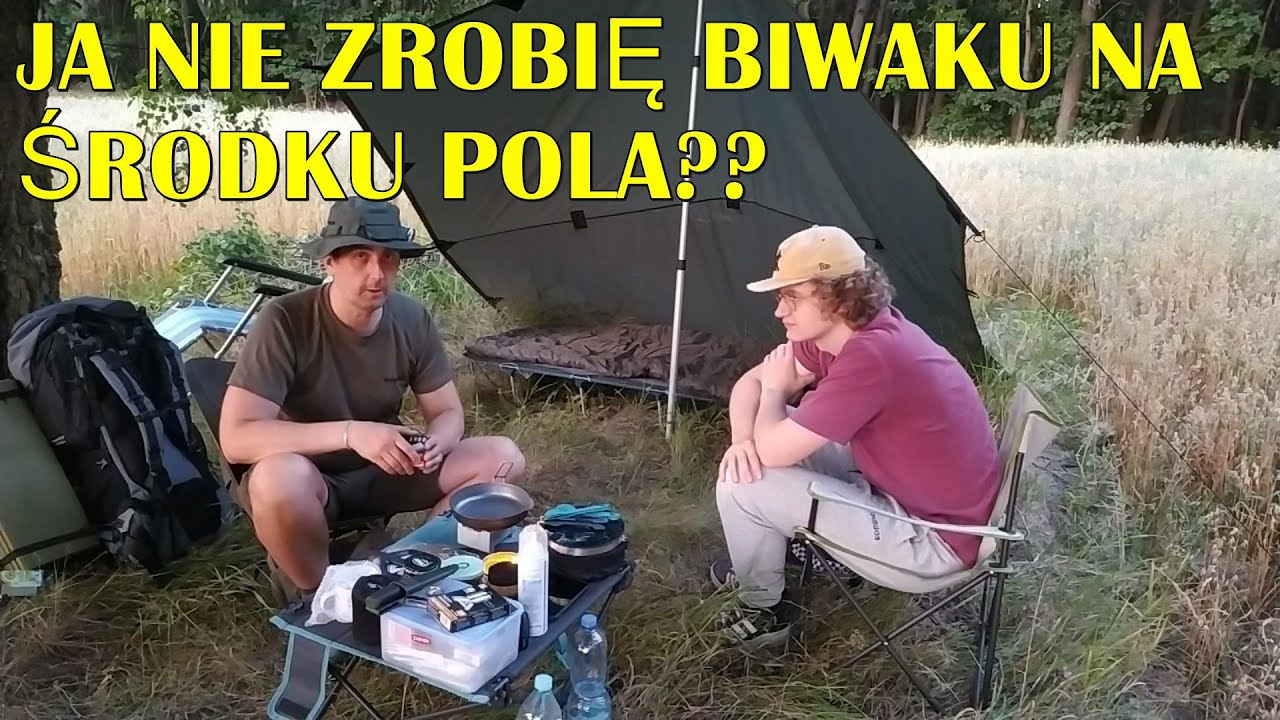 Biwak w polu owsa. Gościnny występ Young_BULL (świeca na komary PIRAN, hamak DD Hammocks)