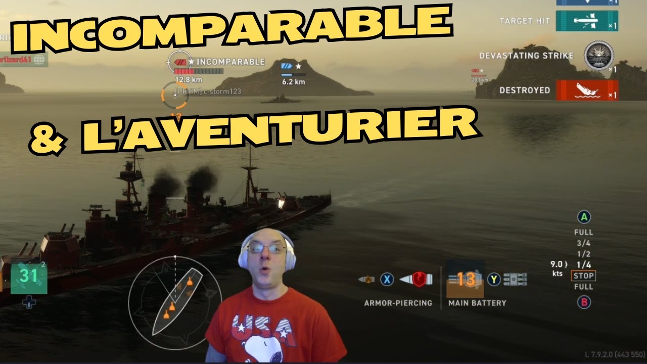 Incomparable and L'Aventurier - Live Replays - World of Warships Legends