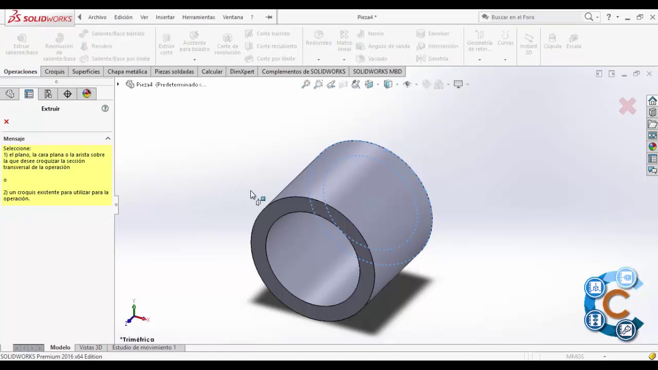 Curso SolidWorks Piezas y Ensamblaje Lección 4