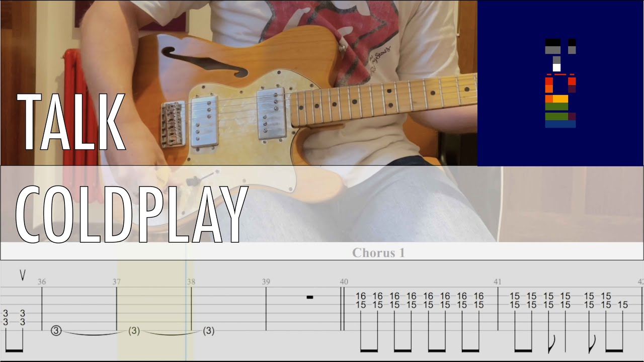 Talk Album Version Coldplay Cover • Guitar Tab • Tutorial • Lesson