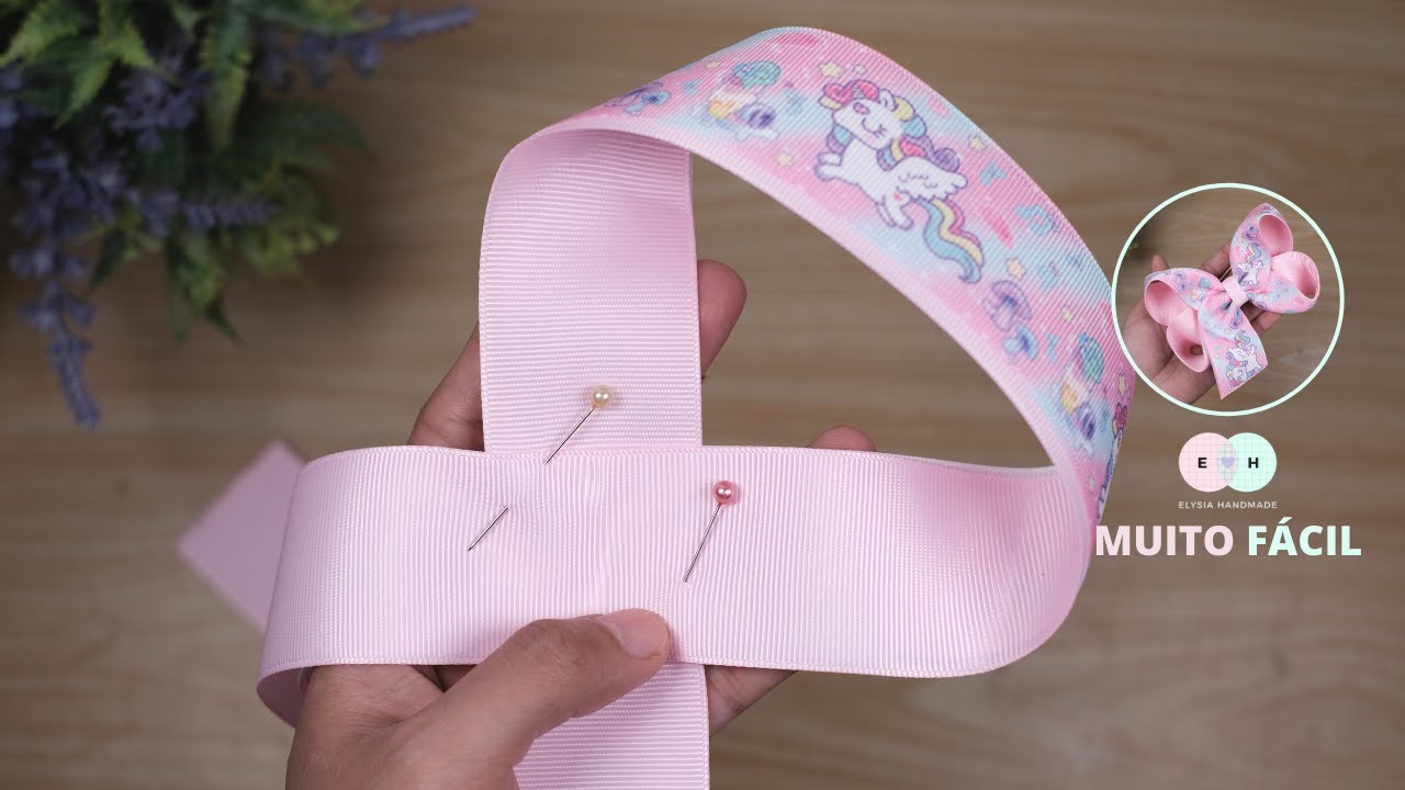 Laço boutique usa fitas de gorgorão - lindas com fitas impressas em unicórnio | Elysia Handmade