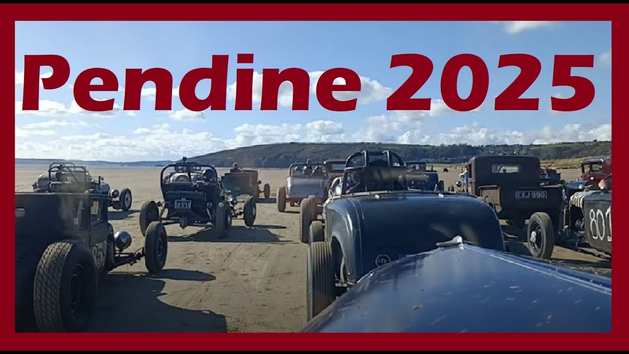 VHRA Pendine Sands September 2025. Hot Rod Races on the Beach! From Soggy to Sublime!