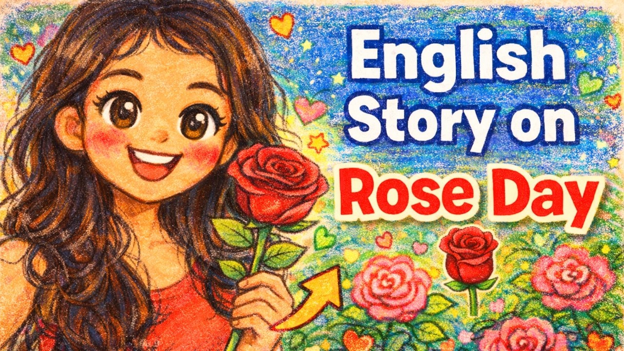The STORY behind Rose Day on February 7th in English class 🌹| english speaking practice