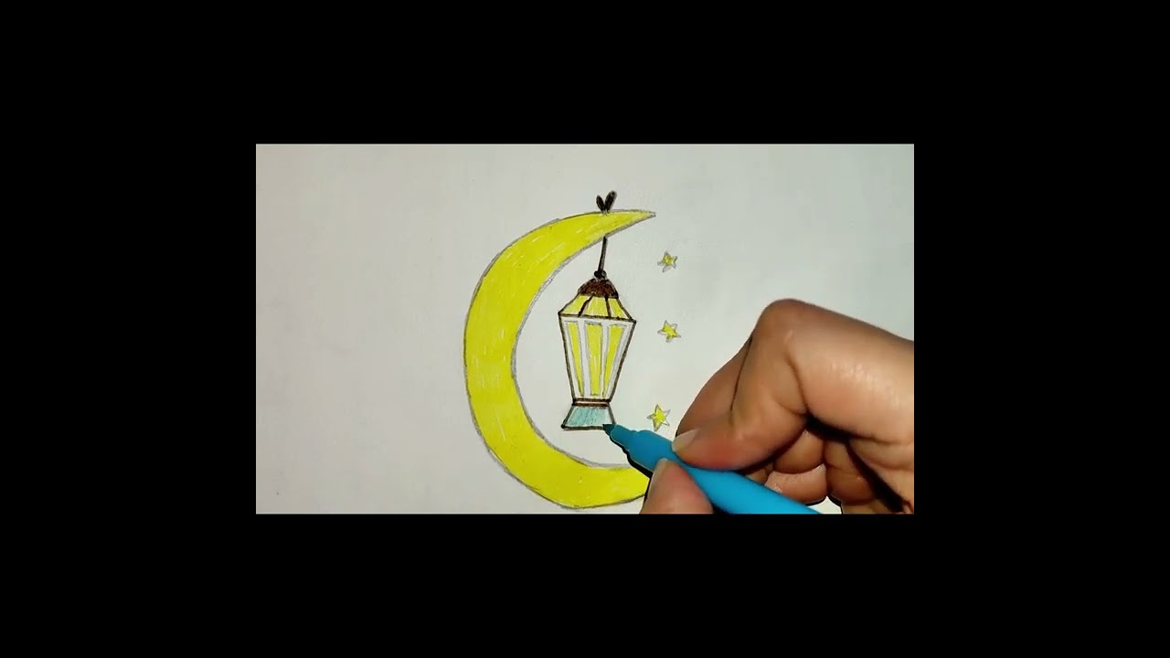 ارسم فانوس رمضان بسهولة 🏮 | تعليم الرسم للأطفال