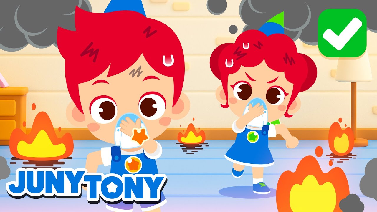 🚒🔥 Fire Safety Song | Safety Tips for Kindergarten | Educational Songs for Kids | JunyTony